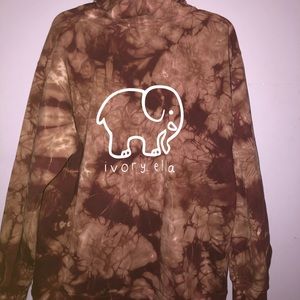 Oversized Ivory Ella Tie Dye Hoodie